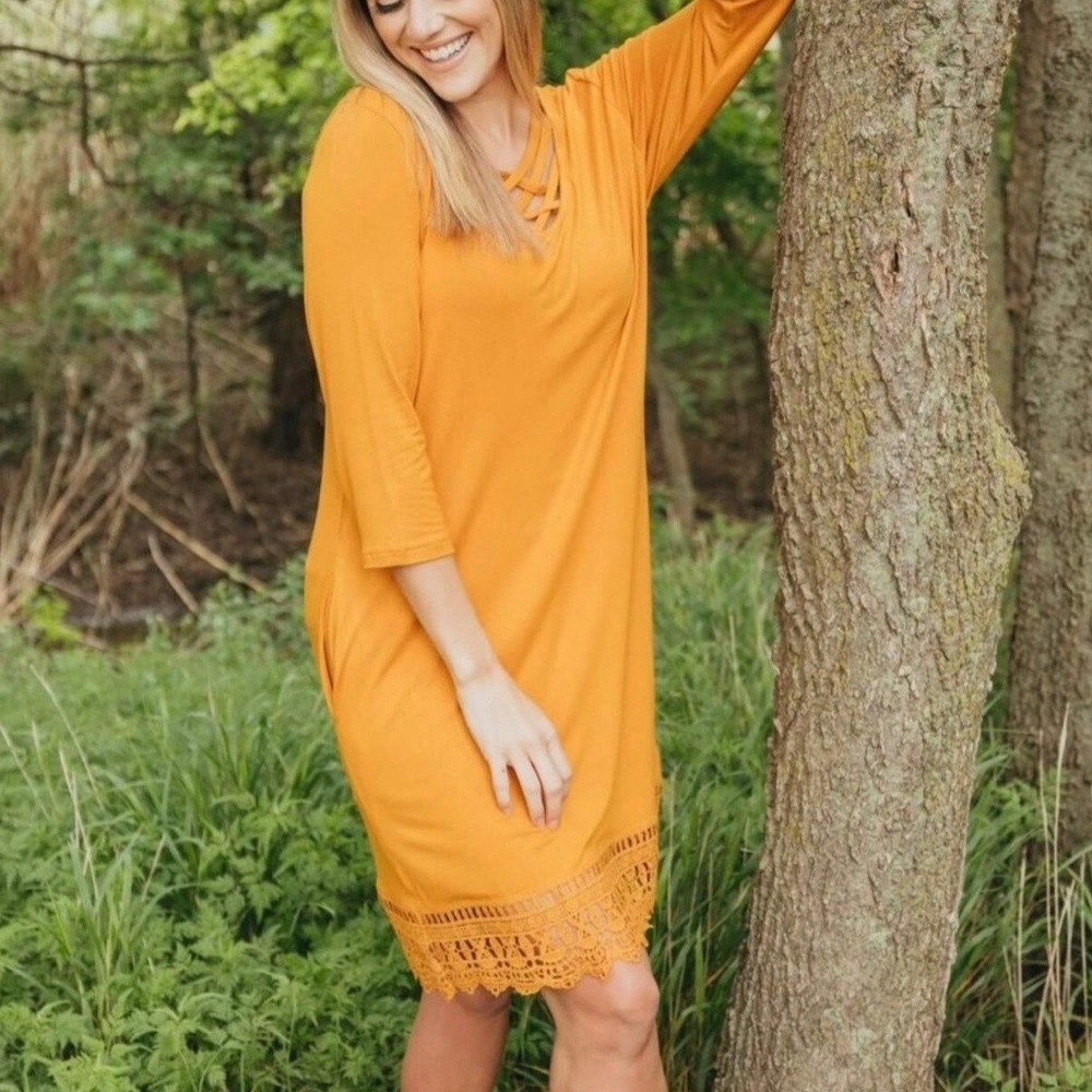 2/$10 3/$15 NWT Simply Southern Lace Dress - Picture 2 of 7